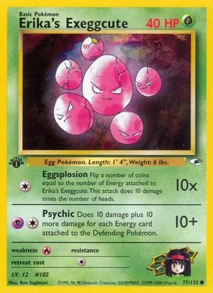 Erika's Exeggcute [1st Edition], English Pokemon card