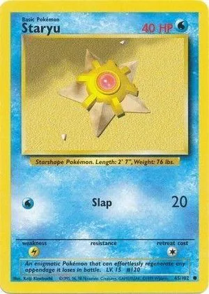 Staryu [Trainer Deck B], English Pokemon card