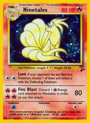 Ninetales, English Pokemon card