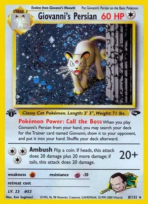 Giovanni's Persian [1st Edition], English Pokemon card