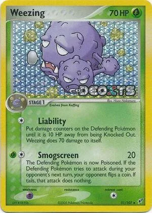 Weezing [Reverse Holo], English Pokemon card