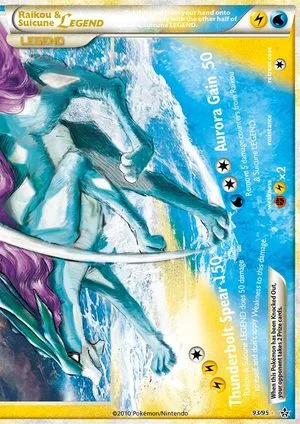 Raikou & Suicune [Legend], English Pokemon card