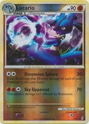 Lucario [Reverse Holo], English Pokemon card