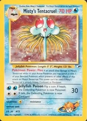 Misty's Tentacruel, English Pokemon card