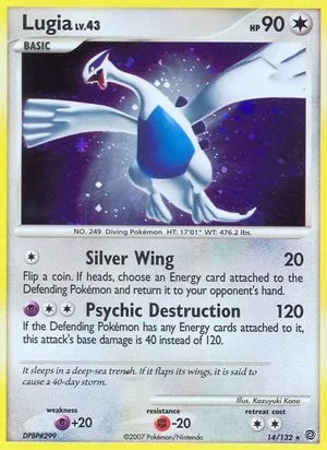 Lugia, English Pokemon card