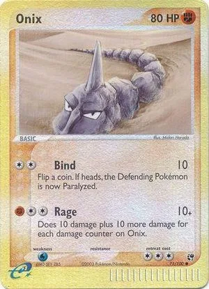 Onix [Reverse Holo], English Pokemon card