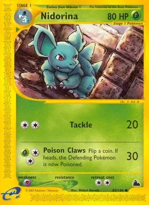 Nidorina, English Pokemon card