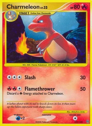 Charmeleon, English Pokemon card