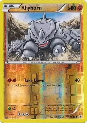 Rhyhorn [Reverse Holo], English Pokemon card