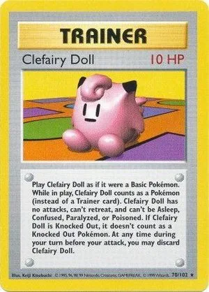 Clefairy Doll [Shadowless], English Pokemon card