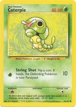 Caterpie, English Pokemon card