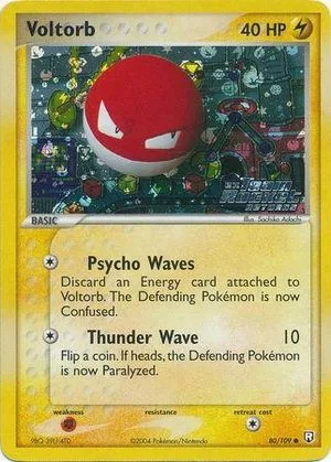 Voltorb [Reverse Holo], English Pokemon card