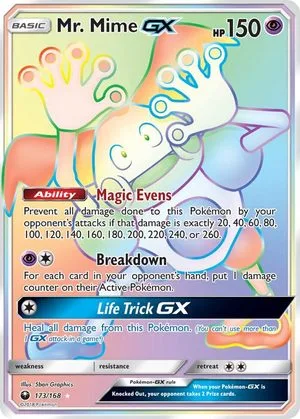 Mr. Mime GX, English Pokemon card