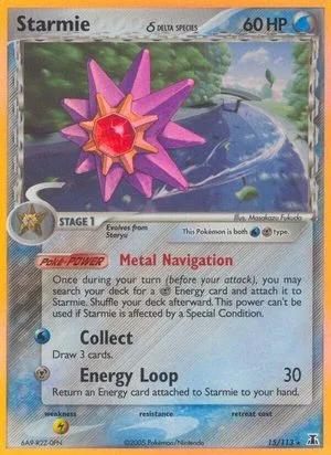 Starmie, English Pokemon card