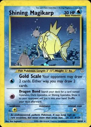 Shining Magikarp, English Pokemon card
