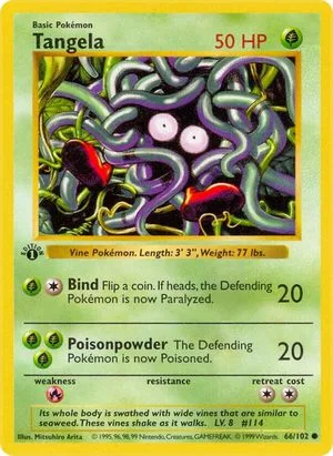 Tangela [1st Edition], English Pokemon card