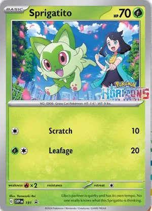 Sprigatito, English Pokemon card