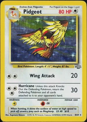 Pidgeot, English Pokemon card