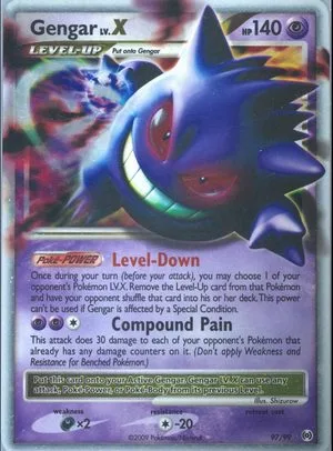 Gengar LV. X, English Pokemon card