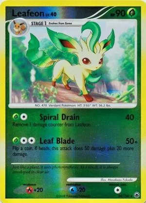 Leafeon [Reverse Holo], English Pokemon card