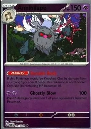 Annihilape [Reverse Holo], English Pokemon card