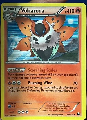 Volcarona, English Pokemon card