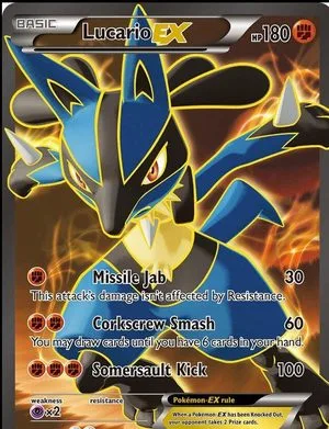 Lucario EX, English Pokemon card