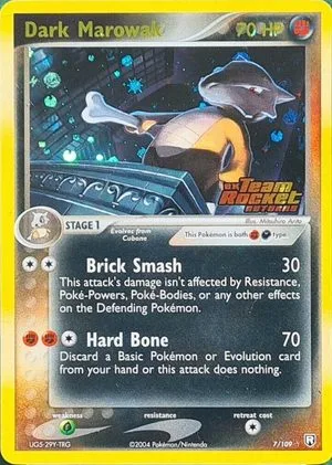 Dark Marowak [Reverse Holo], English Pokemon card