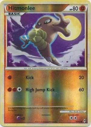 Hitmonlee [Reverse Holo], English Pokemon card