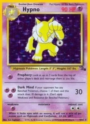 Hypno, English Pokemon card