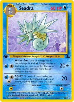 Seadra [1st Edition], English Pokemon card