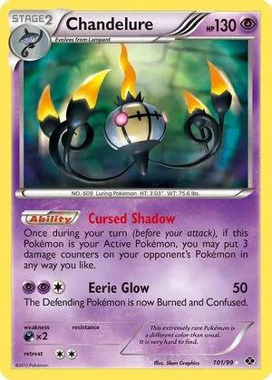 Chandelure, English Pokemon card