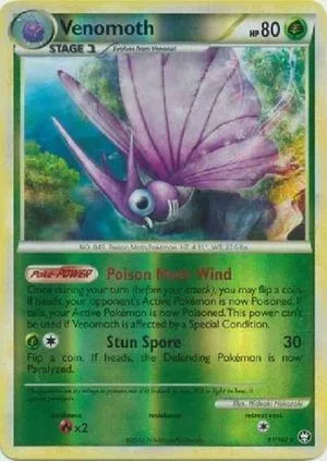 Venomoth [Reverse Holo], English Pokemon card