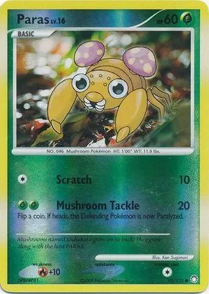 Paras [Reverse Holo], English Pokemon card