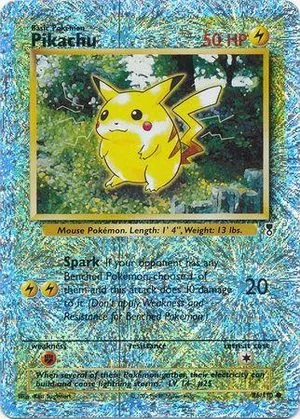 Pikachu [Reverse Holo], English Pokemon card