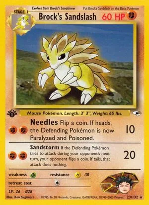 Brock's Sandslash [1st Edition], English Pokemon card