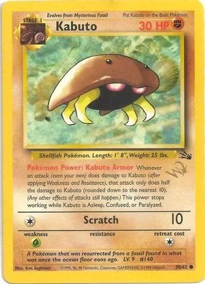 Kabuto [W Stamp], English Pokemon card