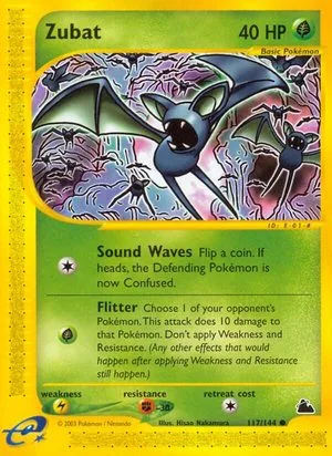 Zubat, English Pokemon card