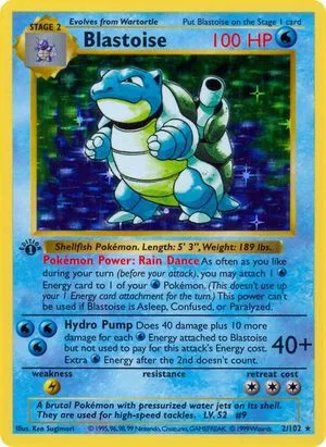 Blastoise [1st Edition], English Pokemon card