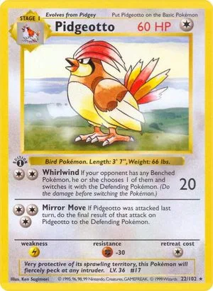 Pidgeotto [1st Edition], English Pokemon card