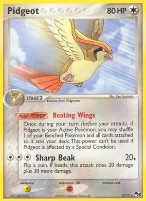 Pidgeot [Holo], English Pokemon card