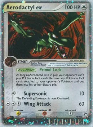 Aerodactyl EX, English Pokemon card