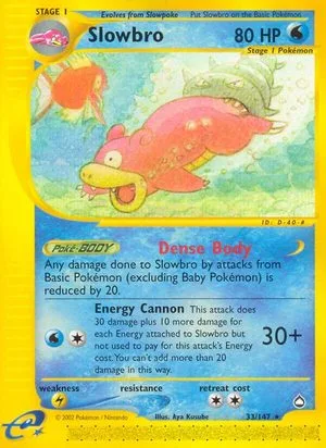 Slowbro, English Pokemon card