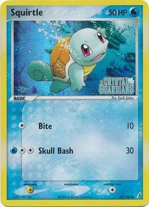 Squirtle [Reverse Holo], English Pokemon card