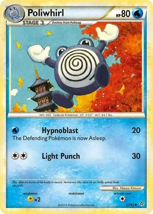 Poliwhirl, English Pokemon card
