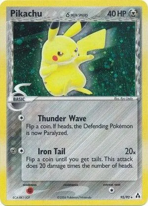 Pikachu, English Pokemon card
