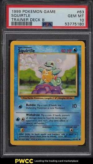 Squirtle [Trainer Deck B], English Pokemon card