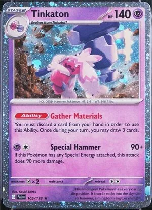 Tinkaton [Cosmos Holo], English Pokemon card