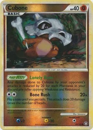 Cubone [Reverse Holo], English Pokemon card
