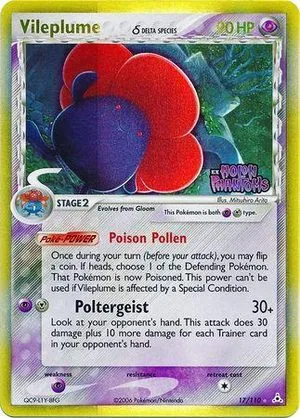 Vileplume [Reverse Holo], English Pokemon card